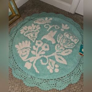 The Pioneer Woman Teal and White Bath Mat